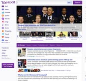 Yahoo introduces redesigned home page.