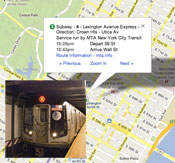 Mapping transit data with Google.