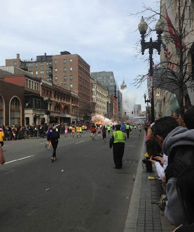 Boston Marathon Explosion picture.