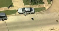Suspect after high-speed car chase in Dallas.