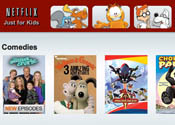 Netflix ads titles from Hasbro to kids categories.