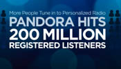 Pandora reaches milestone of 200 million listeners