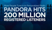 Pandora reaches milestone of 200 million listeners