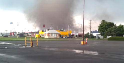 Moore tornado forms in Newcastle, OK.