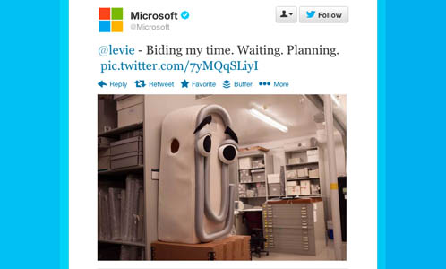 Microsoft Clippy Twitter reply