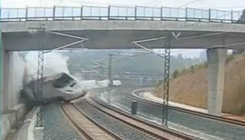Video of train crash spain