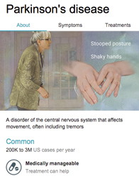 Example of Google result that includes health related information.